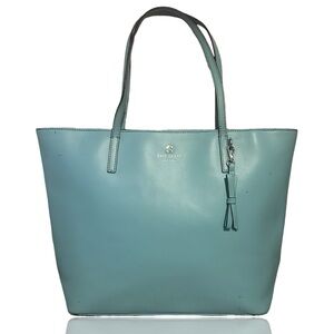 kate spade Tiffany Blue Leather Tote Bag